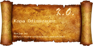 Kopa Odisszeusz névjegykártya